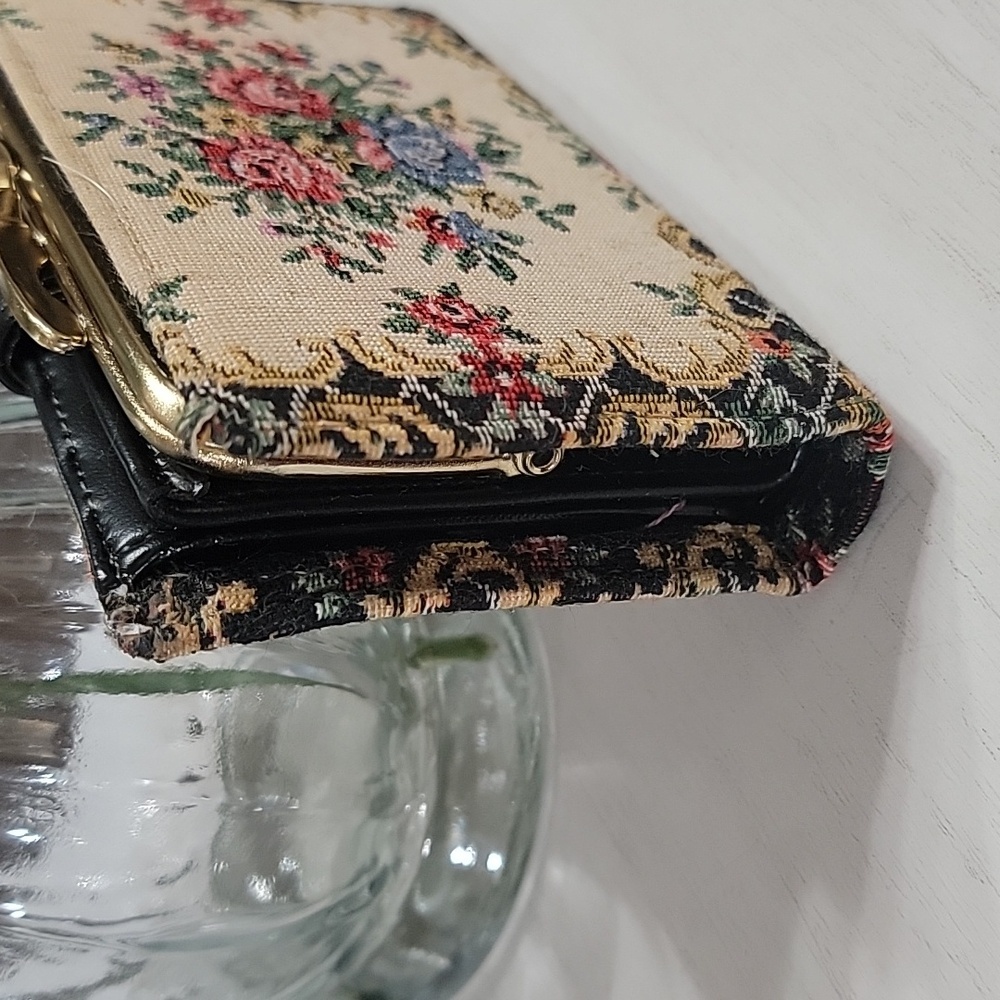 McDuff Made in Japan Vintage Floral Tapestry Wallet Mini Clutch - Picture 3 of 16